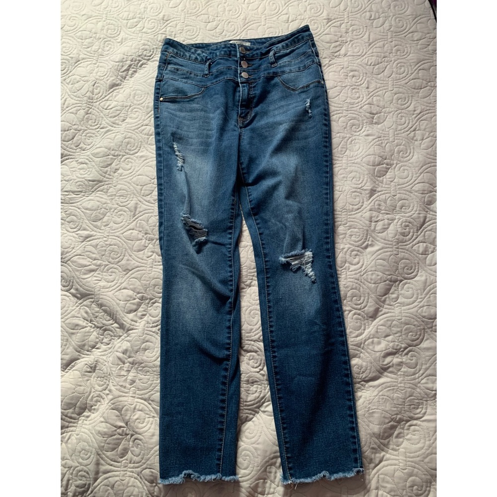 Jeans- High Waisted Medium Wash Refuge Jeans